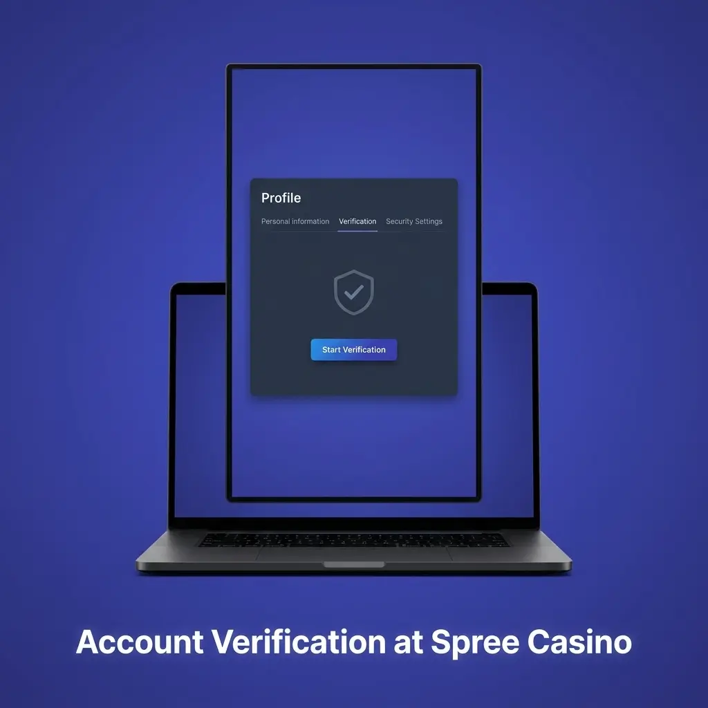 Spree Casino KYC identity verification process showing steps to upload government ID and proof of address