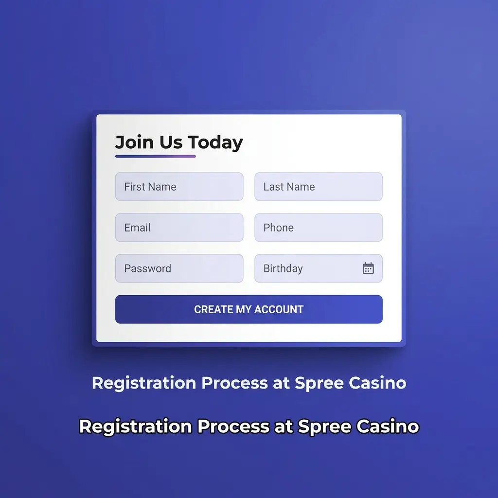 Spree Casino registration process steps to claim 85,000 GC and 62.5 SC welcome coins bonus