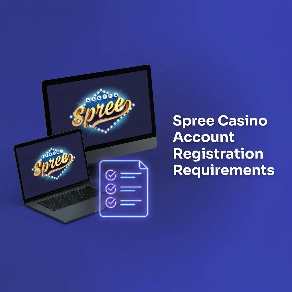 Spree Casino account registration requirements including age, residency, ID accuracy, and VPN restrictions for US players