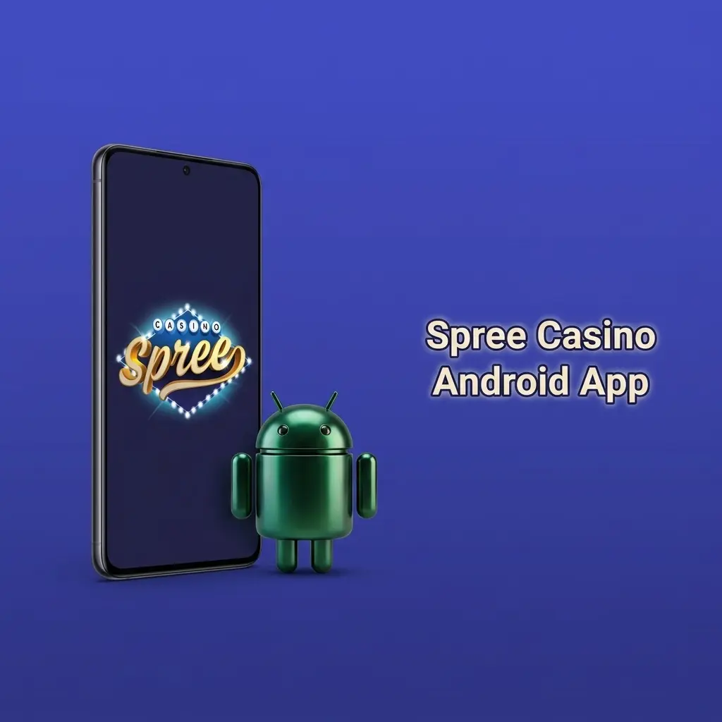 Spree Casino Android app interface showing mobile casino and sports betting access on a compatible device