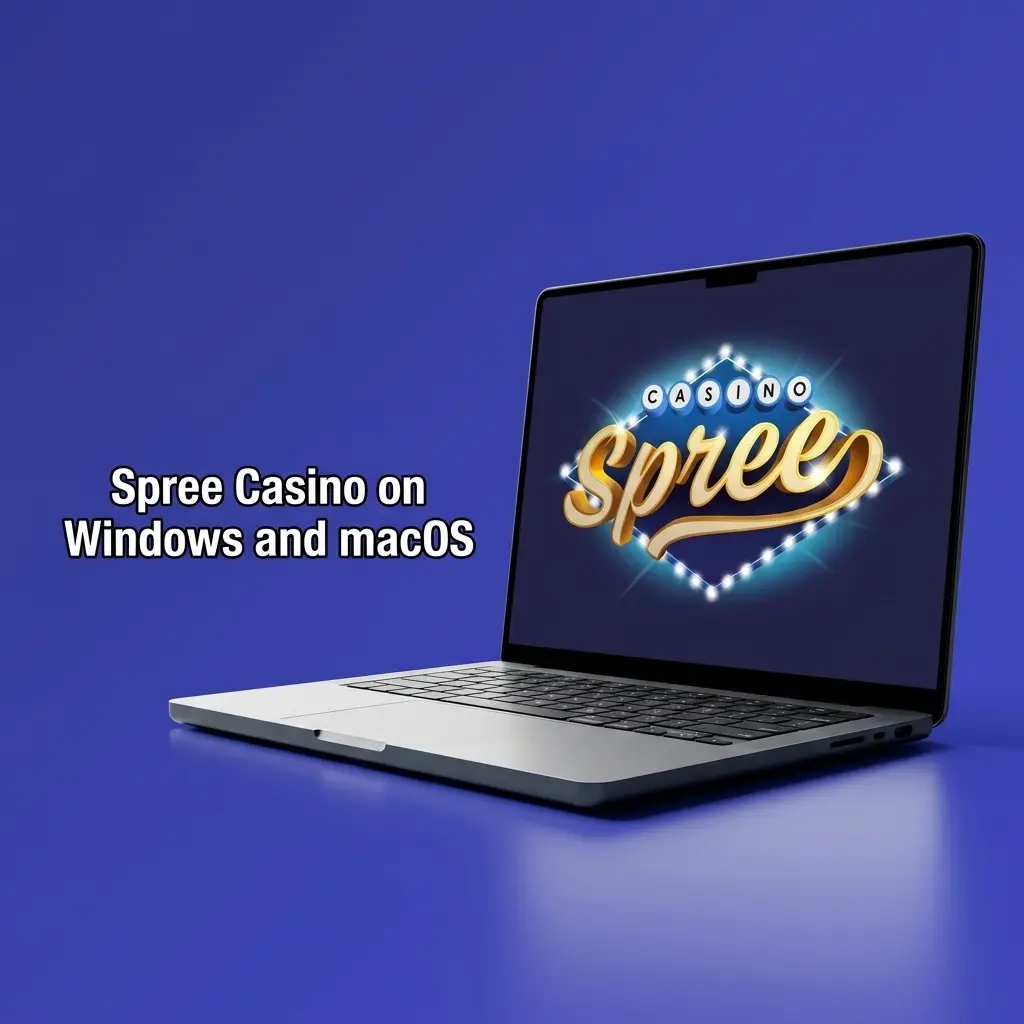 Spree Casino website open in a desktop browser on Windows and macOS with no download required